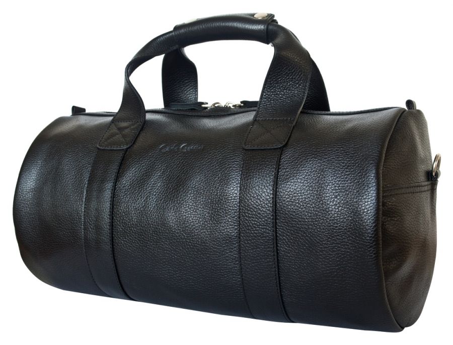 Кожаная дорожная сумка Dossolo black 4017-01