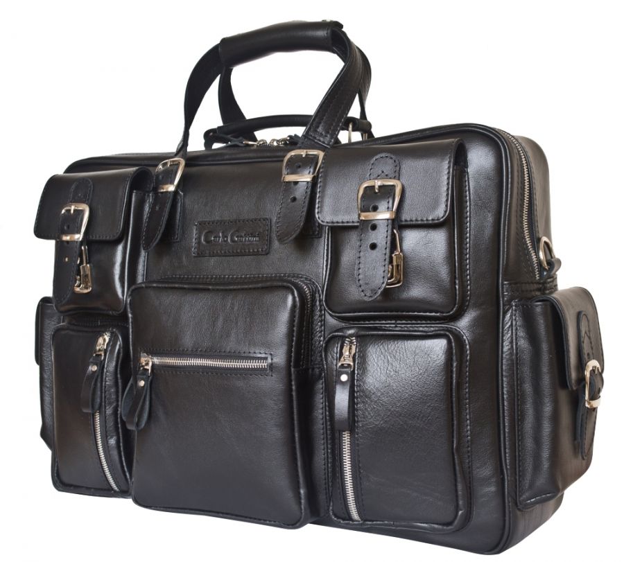 Кожаная мужская сумка Fornelli black 5033-01