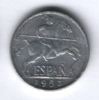 10 сантимов 1953 года Испания