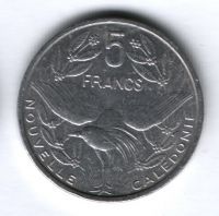 5 франков 2003 года Новая Каледония