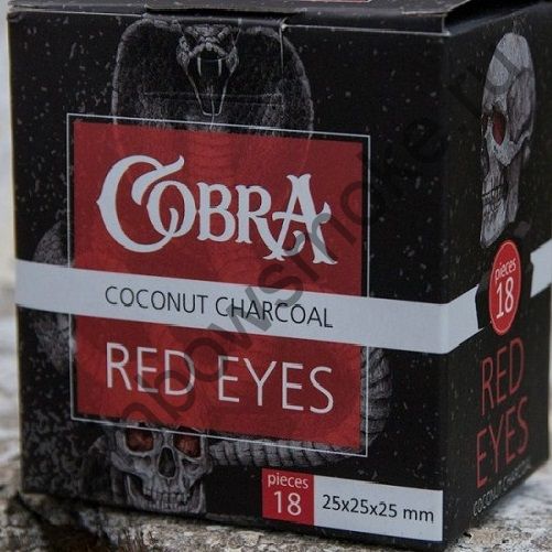 Уголь кокосовый для кальяна Cobra Red Eyes (18шт)