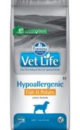 Фармина Vet Life Dog Hypoallergenic Fish & Potato диета для собак при пищевой аллергии, 12 кг