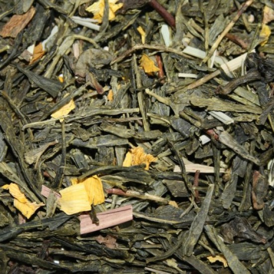 Зеленый чай с добавками «Grunewald LEMON & GINSENG», 250 гр.