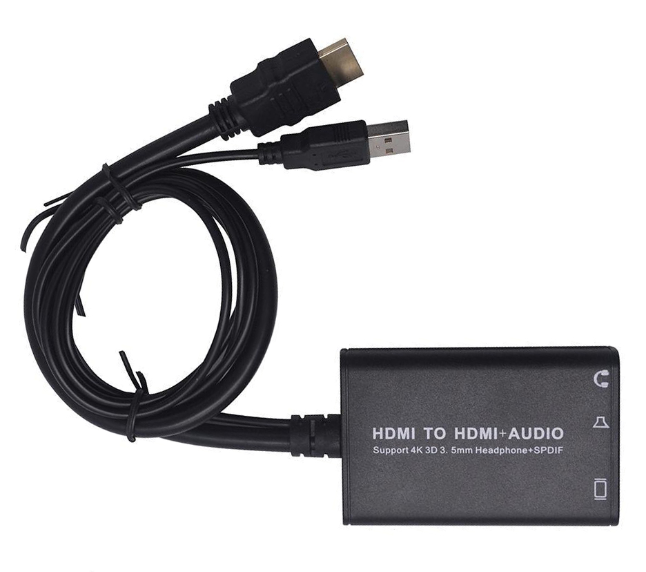 Разделитель сигнала HDMI to HDMI+Audio(Spdif+3.5mm Stereo) Converter с кабелем