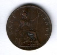 1/2 пенни 1897 года Великобритания XF