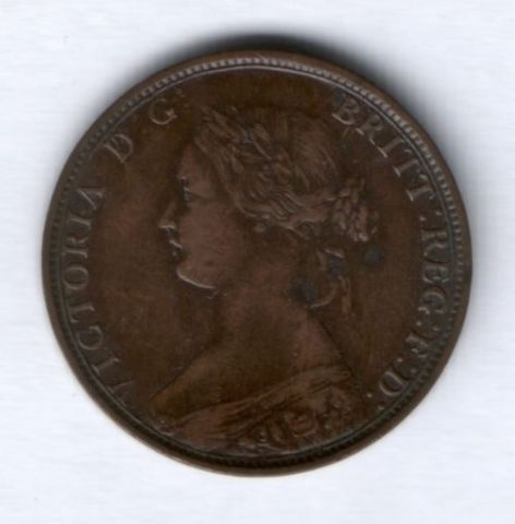 1/2 пенни 1862 года Великобритания XF