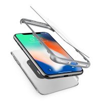 Чехол SGP Spigen Thin Fit 360 для iPhone X серебристый