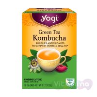 Yogi Tea Зеленый чай с Чайным Грибом, 16 пакетиков