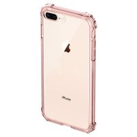 Чехол Spigen Crystal Shell для iPhone 8 Plus кристально-розовый