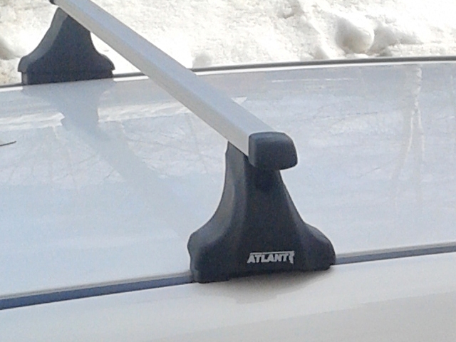 Багажник на крышу Mazda 5 mpv 2010-..., Атлант, прямоугольные дуги