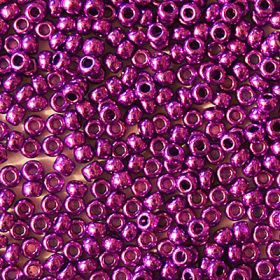 Бисер чешский 18328 фиолетовый непрозрачный блестящий металлик Preciosa 1 сорт купить оптом