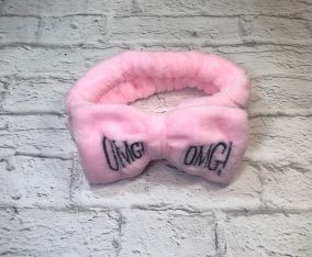 Бант-повязка для фиксации волос OMG розовый