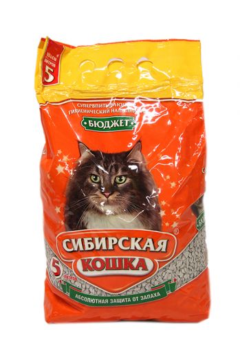 Наполнитель д/туалетов Сибирская кошка Бюджет 5л Впитывающий