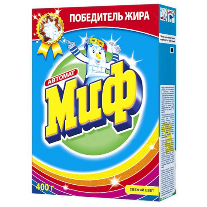 Стир. порошок Миф 400г автомат Свежий цвет *