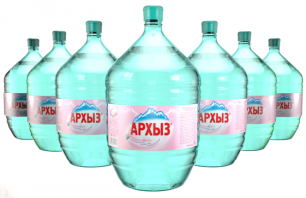 Вода Архыз 7 бутылей по 19 литров, пэт.
