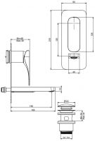Fima - carlo frattini Quad смеситель для раковины F3741VX5 схема 1