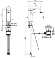 Fima - carlo frattini Quad смеситель для раковины F3721 схема 1
