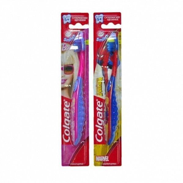 Зуб. щетка Colgate Smiles Barbie, Spiderman детская 5+