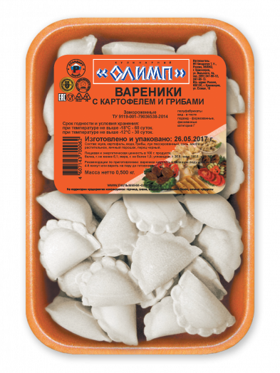 Вареники картофель/грибы 500г Олимп
