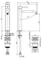 Fima - carlo frattini Spillo steel смеситель для раковины F3071LINOX схема 1