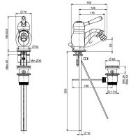 Fima - carlo frattini Lamp/Bell смеситель для биде F3362 схема 1