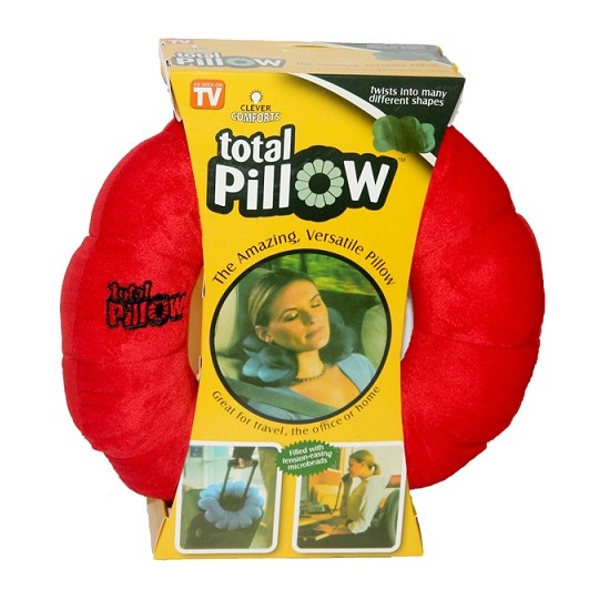 Подушка-Трансформер Для Путешествий Total Pillow (Тотал Пиллоу), Цвет Красный
