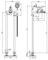 Напольный смеситель Fima - carlo frattini Lamp/Bell F3304/4 для ванны с душем схема 1