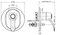 Смеситель для ванны с девиатором Fima - carlo frattini Lamp/Bell  F3309X2 схема 1