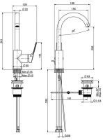 Fima - carlo frattini Serie 4 смеситель для раковины F3781W схема 1