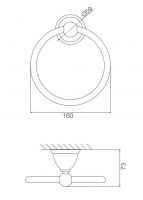 Fima - carlo frattini Style кольцо для полотенец F6042/1 схема 1