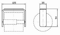 Zucchetti Soft держатель для туалетной бумаги ZAC730 схема 1