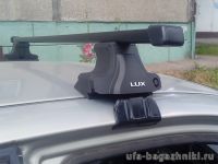 Универсальный багажник на крышу D-Lux 1 на ZAZ Sens / ZAZ Chance, стальные прямоугольные дуги