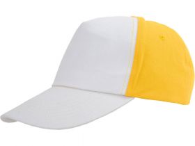 Бейсболка "Arizona" 5-ти панельная, белый/желтый (арт. 11104602)