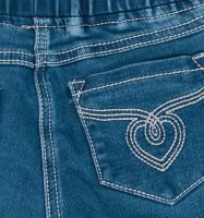 Синие джинсы для девочки с карманами сзади