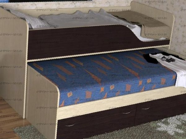 Кровать двухъярусная выкатная Дуэт-2