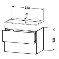 Ящик для хранения под раковину Duravit L-Cube LC 6277 78,4x45,9 схема 1