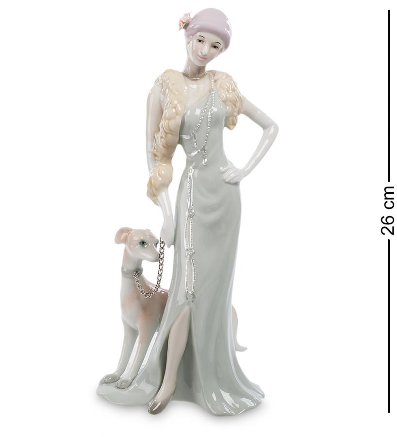 Статуэтка "Дама с собакой" 11.5х9х26 см (CMS-32/2)