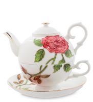 Чайный набор на 1 персону "Золотая Роза Рафаэлло", 3 пр., 250 мл/400 мл (JS-16)