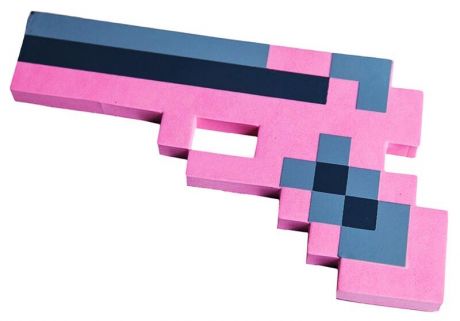 Пистолет Майнкрафт розовый