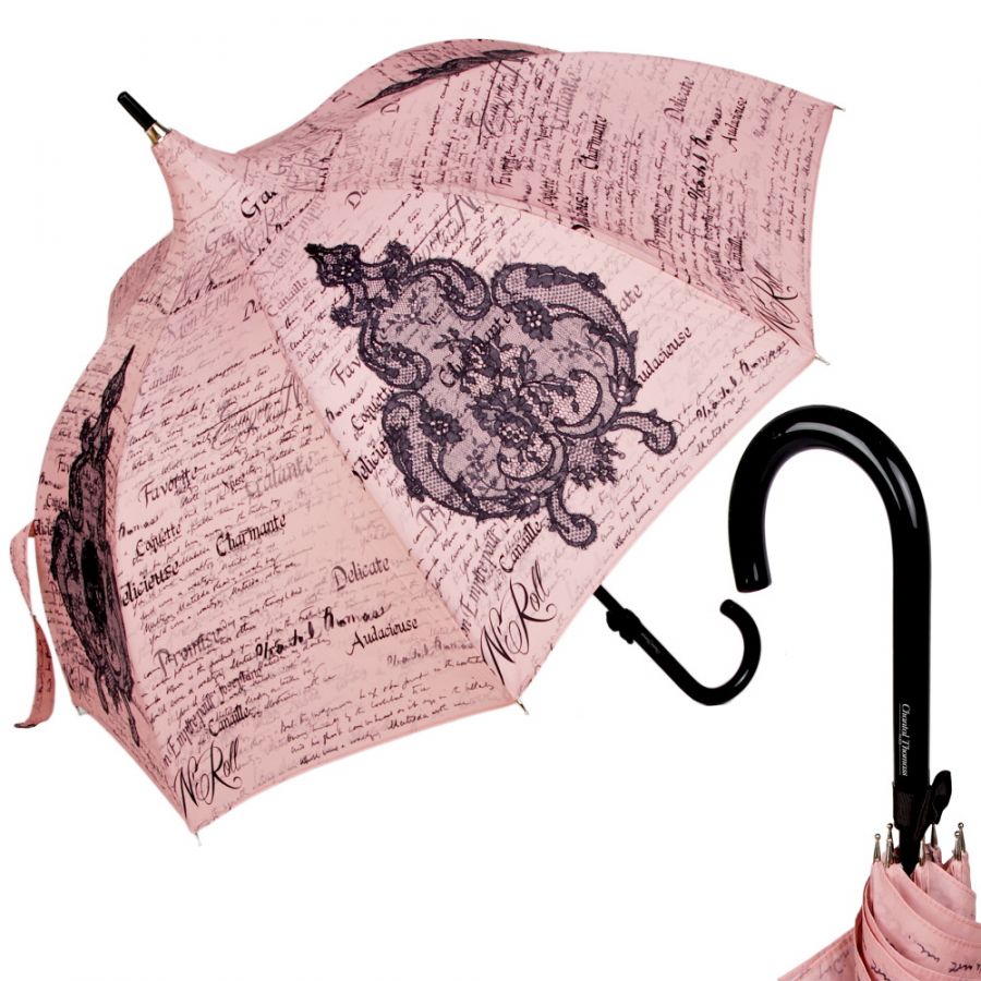 Зонт-трость Chantal Thomass 868-LA Pagode Lettre Rose
