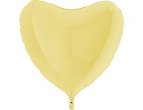 Сердце 36", Пастель Matte Yellow, Grabo