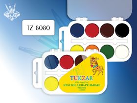 Краски акварельные (8 цветов), пластиковая упаковка (арт. TZ 8080)