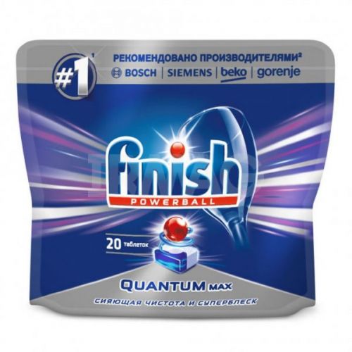 Qabyuyan maşın üçün tabletkalar Finish Quantum Max (20 əd.)