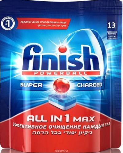 Qabyuyan maşın üçün tabletkalar Finish "All in 1 Max", 13 ədəd