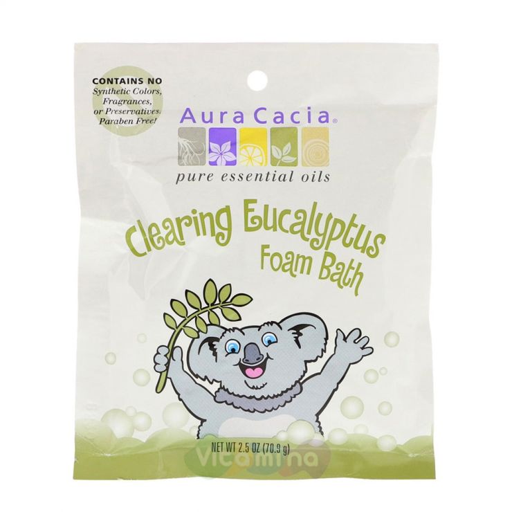 Aura Cacia Пена для ванны с Эвкалиптом Clearing Eucalyptus