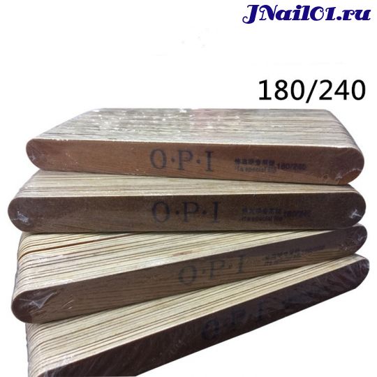 Пилки OPI на деревянной основе 180/240