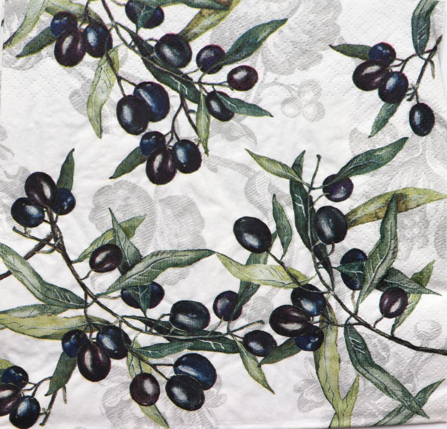 Салфетка бумажная 30*30 Спелые маслины