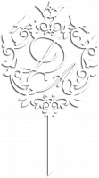 Топпер на свадьбу с инициалами в виде герба