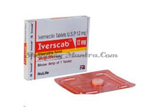Иверскаб (ивермектин 12мг) антипаразитарный препарат Нулайф Фарма | Nulife Pharmaceuticals Iverscab Ivermectin 12mg Tablet