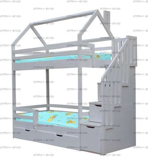 Кровать-домик двухъярусная Блум Standard №8C (ВМК Шале)